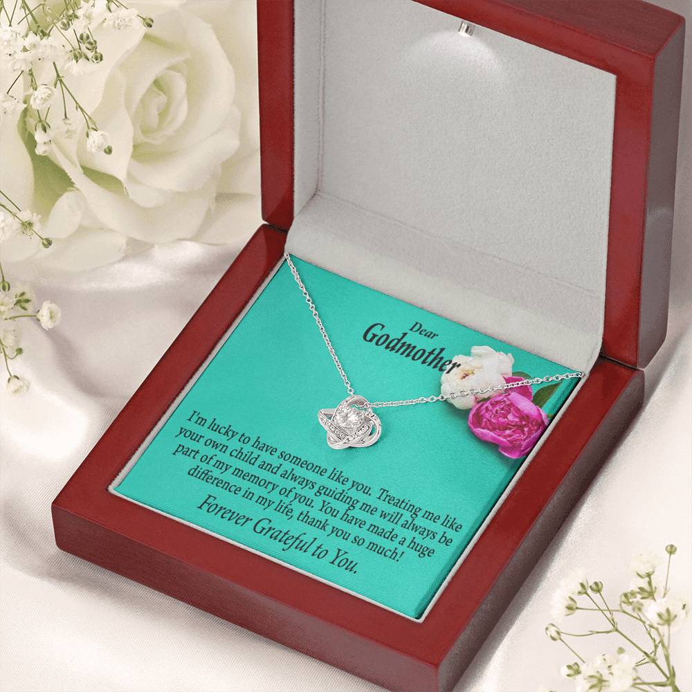 Godmother Necklace Not Everyone Has You Love Knot Message Card From Son Daughter Gift Anniversary Birthday Graduation-Express Your Love Gifts