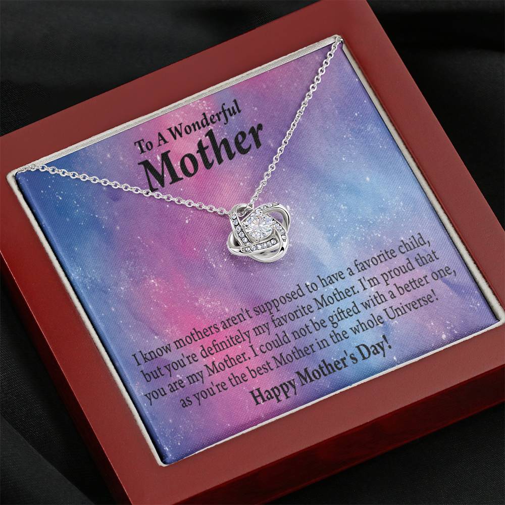 Best Mom In The Universe Happy Mother'S Day! Love Knot Message Card From Son Daughter Gift Anniversary Birthday Graduation Mothers Day-Express Your Love Gifts
