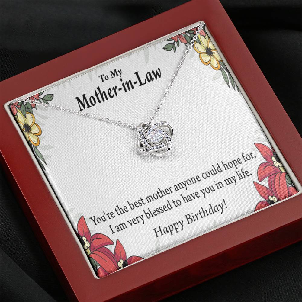 Happy Birthday Mother-In Law Love Knot Message Card From Son Daughter Gift Anniversary Birthday Graduation-Express Your Love Gifts