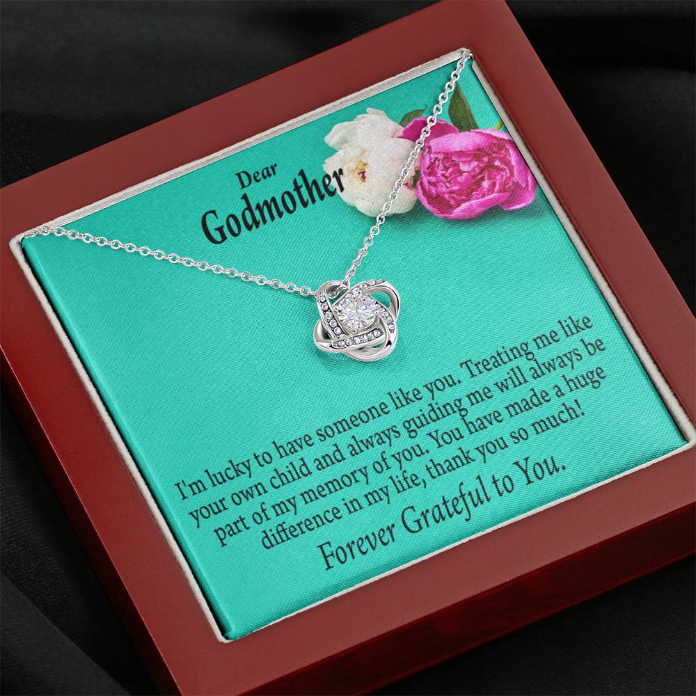 Godmother Necklace Not Everyone Has You Love Knot Message Card From Son Daughter Gift Anniversary Birthday Graduation-Express Your Love Gifts
