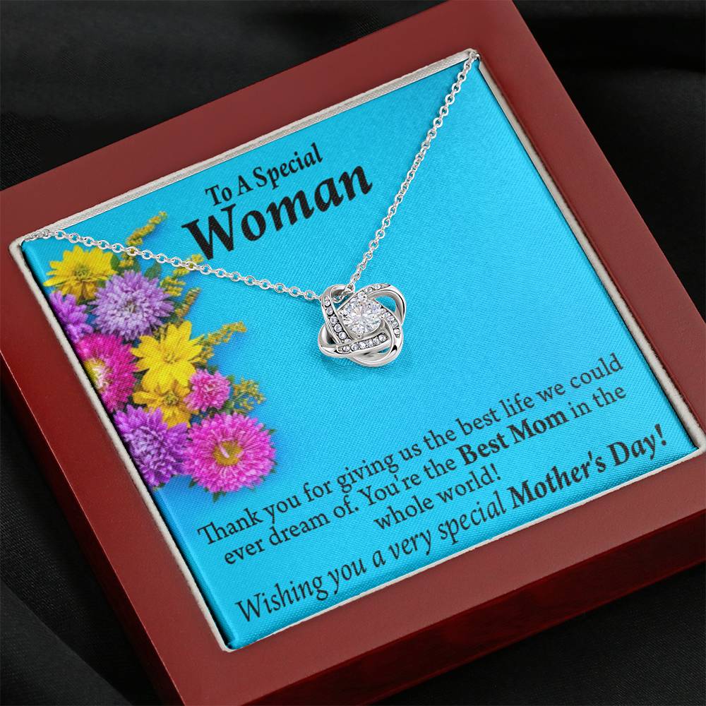 Happy Mothers Day To Best Love Knot Message Card From Son Daughter Gift Anniversary Birthday Graduation Mothers Day-Express Your Love Gifts