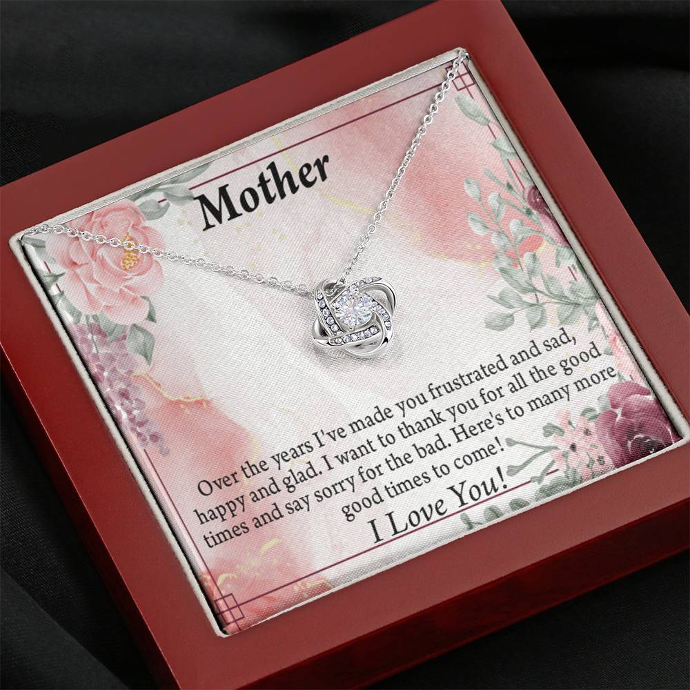 To Mother More Good Times Love Knot Message Card From Son Daughter Gift Anniversary Birthday Graduation Mothers-Express Your Love Gifts
