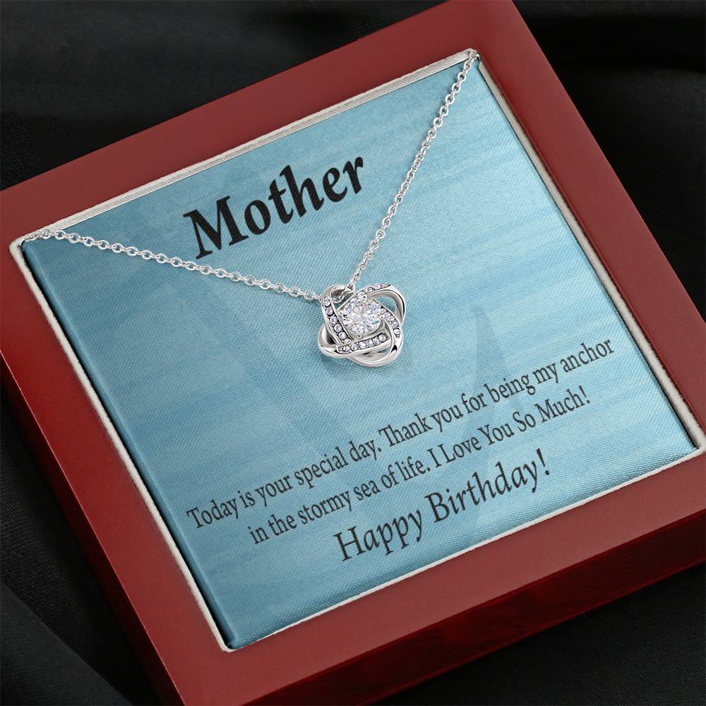 Happy Birthday Mom My Anchor Love Knot Message Card From Son Daughter Gift Anniversary Birthday Graduation-Express Your Love Gifts