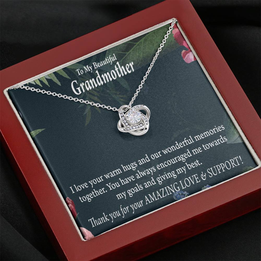 Grandmother Necklace Mothers Day From Grandson Love Knot Message Card-Express Your Love Gifts