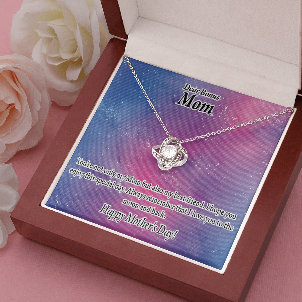 Bonus Mom Bestfriend Happy Mother'S Day Love Knot Message Card From Son Daughter Gift Anniversary Birthday Graduation Mothers Day-Express Your Love Gifts