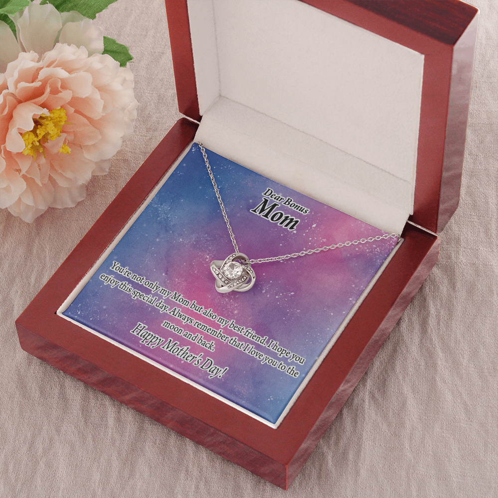 Bonus Mom Bestfriend Happy Mother'S Day Love Knot Message Card From Son Daughter Gift Anniversary Birthday Graduation Mothers Day-Express Your Love Gifts