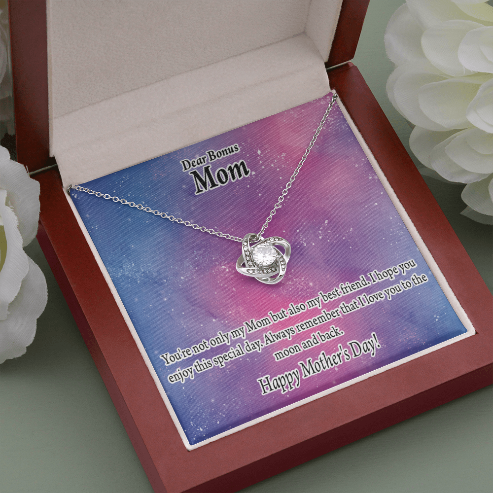 Bonus Mom Bestfriend Happy Mother'S Day Love Knot Message Card From Son Daughter Gift Anniversary Birthday Graduation Mothers Day-Express Your Love Gifts