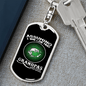 Assuming Grandpas Fishing Keychain Stainless Steel or 18k Gold Dog Tag Keyring-Express Your Love Gifts
