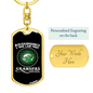 Assuming Grandpas Fishing Keychain Stainless Steel or 18k Gold Dog Tag Keyring-Express Your Love Gifts