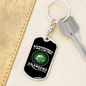 Assuming Grandpas Fishing Keychain Stainless Steel or 18k Gold Dog Tag Keyring-Express Your Love Gifts
