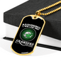 Assuming Grandpas Fishing Necklace Stainless Steel or 18k Gold Dog Tag 24" Chain-Express Your Love Gifts