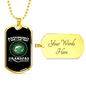 Assuming Grandpas Fishing Necklace Stainless Steel or 18k Gold Dog Tag 24" Chain-Express Your Love Gifts