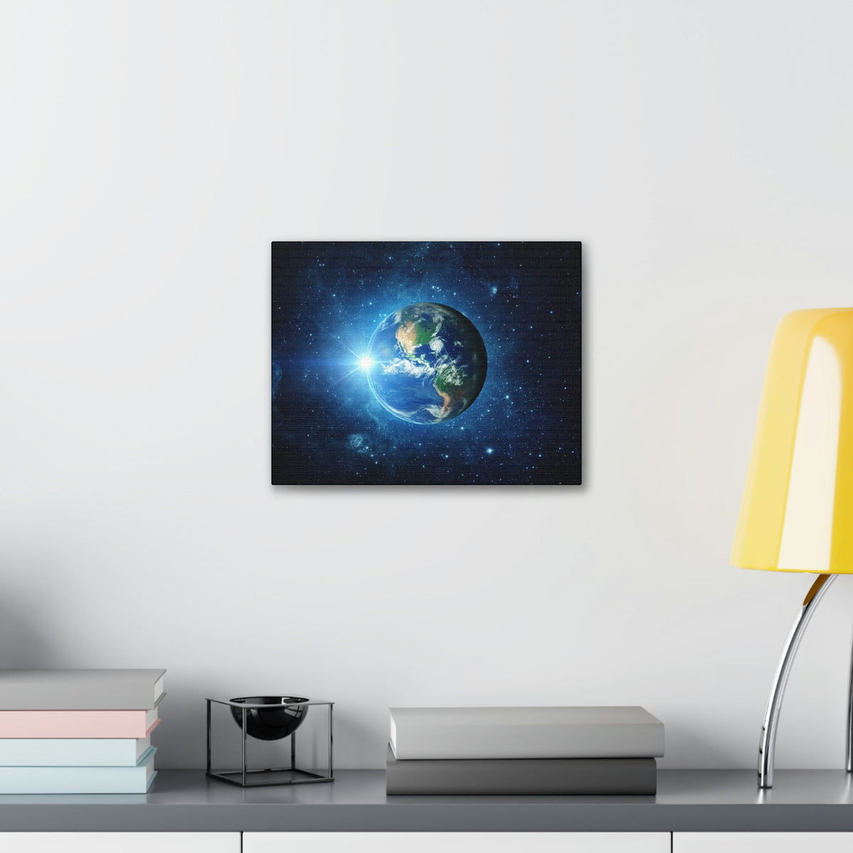 Astonishing Earth and Stars Scene Beautiful Awesome and Breathtaking Beauty Nature Scene Shining Stars in Galaxy Wall Art Ready to Hang Unframed-Express Your Love Gifts