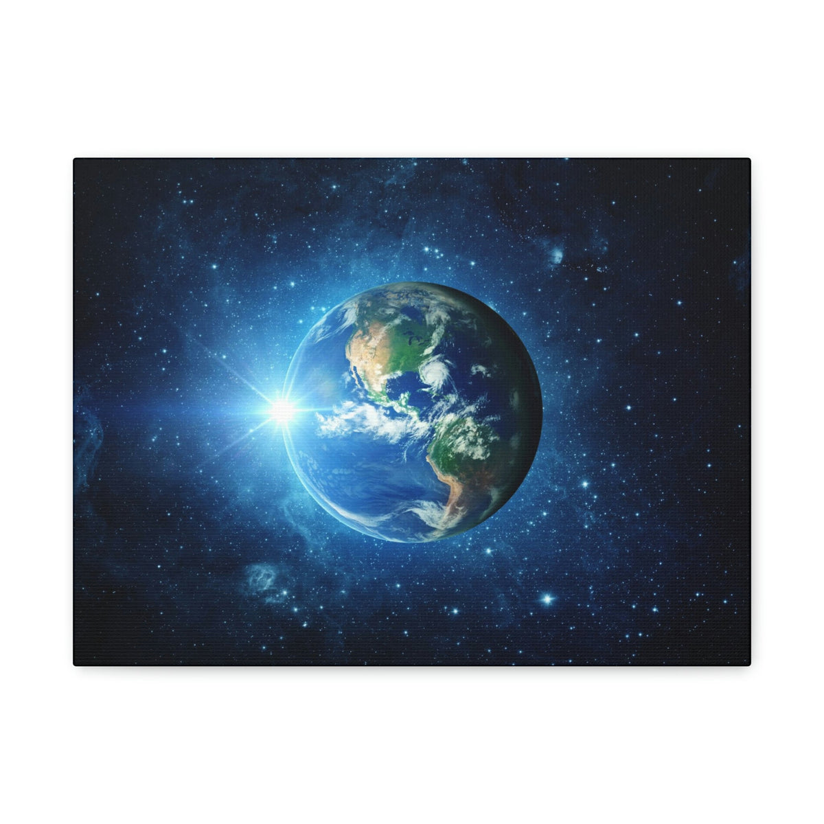 Astonishing Earth and Stars Scene Beautiful Awesome and Breathtaking Beauty Nature Scene Shining Stars in Galaxy Wall Art Ready to Hang Unframed-Express Your Love Gifts