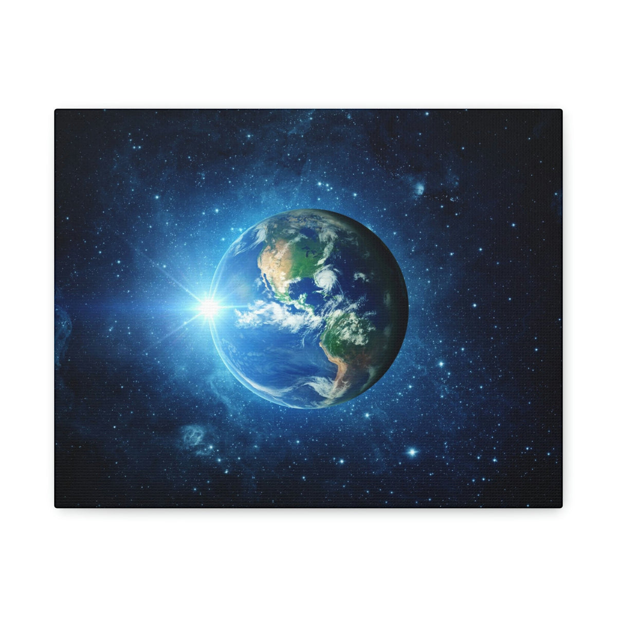 Astonishing Earth and Stars Scene Beautiful Awesome and Breathtaking Beauty Nature Scene Shining Stars in Galaxy Wall Art Ready to Hang Unframed-Express Your Love Gifts