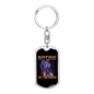 Astronaut Bitcoin to The Moon Crypto Keychain Stainless Steel or 18k Gold Dog Tag Keyring-Express Your Love Gifts