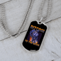 Astronaut Bitcoin to The Moon Crypto Necklace Stainless Steel or 18k Gold Dog Tag 24" Chain-Express Your Love Gifts