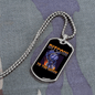 Astronaut Bitcoin to The Moon Crypto Necklace Stainless Steel or 18k Gold Dog Tag 24" Chain-Express Your Love Gifts