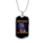 Astronaut Bitcoin to The Moon Crypto Necklace Stainless Steel or 18k Gold Dog Tag 24" Chain-Express Your Love Gifts