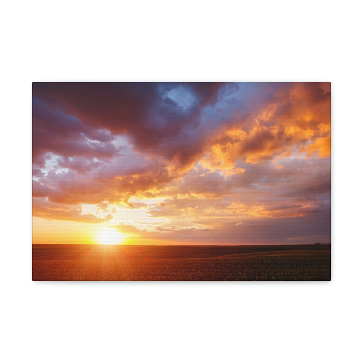 Attractive Colorful Sunset Scene Beautiful Bright Epic Sky Beauty Nature Scene Perfect Summertime Wall Art Ready to Hang Unframed-Express Your Love Gifts