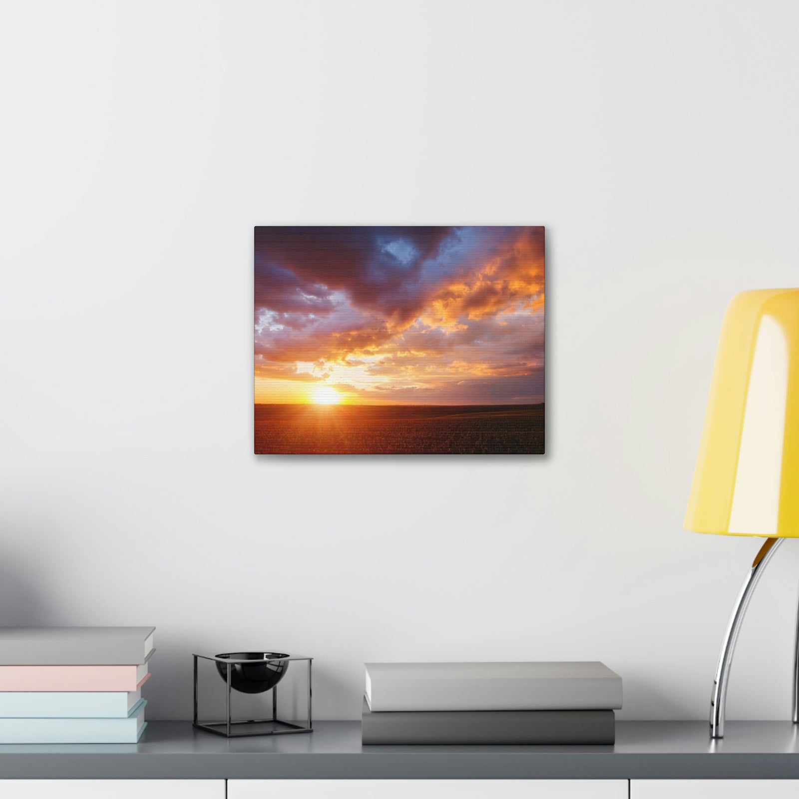 Attractive Colorful Sunset Scene Beautiful Bright Epic Sky Beauty Nature Scene Perfect Summertime Wall Art Ready to Hang Unframed-Express Your Love Gifts
