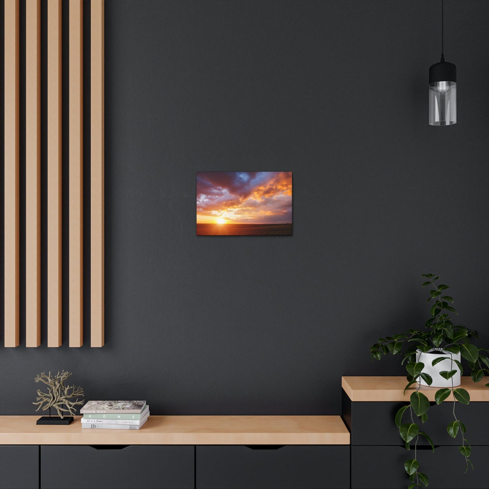 Attractive Colorful Sunset Scene Beautiful Bright Epic Sky Beauty Nature Scene Perfect Summertime Wall Art Ready to Hang Unframed-Express Your Love Gifts