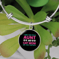 Aunt Cat Mom Bracelet Stainless Steel or 18k Gold Circle Bangle-Express Your Love Gifts