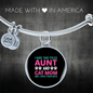 Aunt Cat Mom Bracelet Stainless Steel or 18k Gold Circle Bangle-Express Your Love Gifts