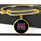 Aunt Cat Mom Bracelet Stainless Steel or 18k Gold Circle Bangle-Express Your Love Gifts