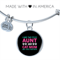 Aunt Cat Mom Bracelet Stainless Steel or 18k Gold Circle Bangle-Express Your Love Gifts