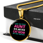 Aunt Cat Mom Circle Necklace Stainless Steel or 18k Gold 18-22"-Express Your Love Gifts
