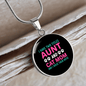 Aunt Cat Mom Circle Necklace Stainless Steel or 18k Gold 18-22"-Express Your Love Gifts