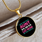 Aunt Cat Mom Circle Necklace Stainless Steel or 18k Gold 18-22"-Express Your Love Gifts