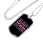 Aunt Cat Mom Necklace Stainless Steel or 18k Gold Dog Tag 24" Chain-Express Your Love Gifts