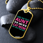 Aunt Cat Mom Necklace Stainless Steel or 18k Gold Dog Tag 24" Chain-Express Your Love Gifts