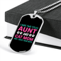Aunt Cat Mom Necklace Stainless Steel or 18k Gold Dog Tag 24" Chain-Express Your Love Gifts