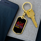 Aunt Like a Mom Keychain Stainless Steel or 18k Gold Dog Tag Keyring-Express Your Love Gifts