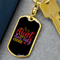 Aunt Like a Mom Keychain Stainless Steel or 18k Gold Dog Tag Keyring-Express Your Love Gifts