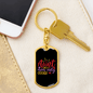 Aunt Like a Mom Keychain Stainless Steel or 18k Gold Dog Tag Keyring-Express Your Love Gifts