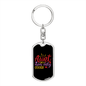 Aunt Like a Mom Keychain Stainless Steel or 18k Gold Dog Tag Keyring-Express Your Love Gifts