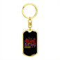 Aunt Like a Mom Keychain Stainless Steel or 18k Gold Dog Tag Keyring-Express Your Love Gifts