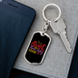 Aunt Like a Mom Keychain Stainless Steel or 18k Gold Dog Tag Keyring-Express Your Love Gifts
