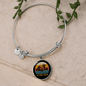 Aussie Dog Mom Bracelet Stainless Steel or 18k Gold Circle Bangle-Express Your Love Gifts