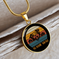 Aussie Dog Mom Circle Necklace Stainless Steel or 18k Gold 18-22"-Express Your Love Gifts
