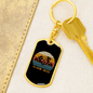 Aussie Dog Mom Keychain Stainless Steel or 18k Gold Dog Tag Keyring-Express Your Love Gifts