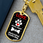 Australian Cattle Dog Keychain Stainless Steel or 18k Gold Dog Tag Keyring-Express Your Love Gifts