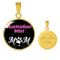 Australian Mist Cat Mom Necklace Circle Pendant Stainless Steel or 18k Gold 18-22"-Express Your Love Gifts