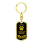 Australian Shepherd Dog Dad Dog Tag Keychain Stainless Steel or 18k Gold-Express Your Love Gifts
