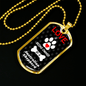 Australian Shepherd Love Is Stainless Steel or 18k Gold Dog Tag 24" Chain-Express Your Love Gifts