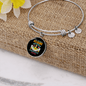 Australian Shepherd Mom Bracelet Stainless Steel or 18k Gold Circle Bangle-Express Your Love Gifts